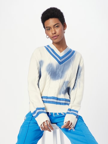 House of Sunny Sweater 'PLAYERS' in Blue: front