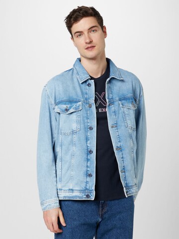 JOOP! Jeans Between-Season Jacket 'Jag' in Blue: front