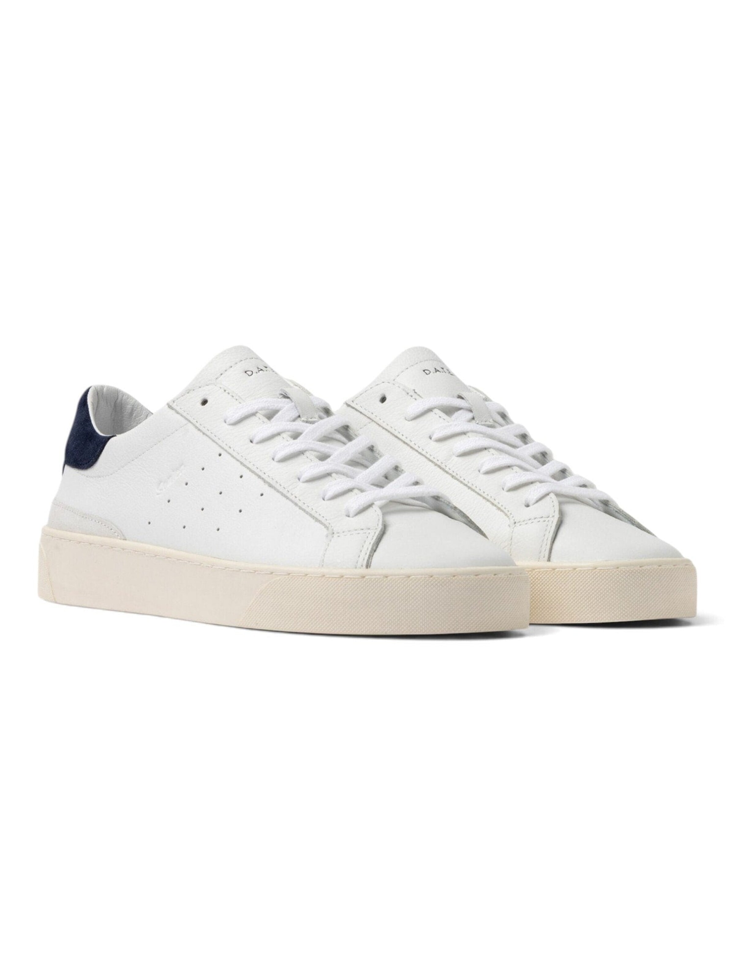 Sneaker bassa 'SONICA CALF WHITE-BLUE' di D.A.T.E in bianco