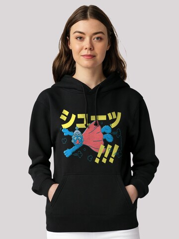 F4NT4STIC Sweatshirt 'Sesamstraße Supergrobie' in Schwarz: Vorderseite