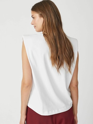 Haut 'Eduarda' co'couture en blanc