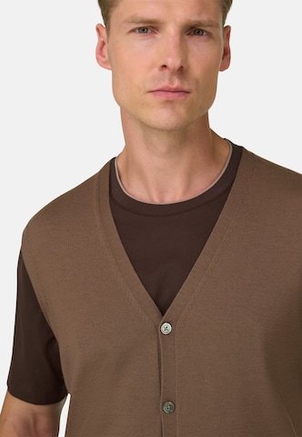 Boggi Milano Gebreid vest in Bruin: voorkant