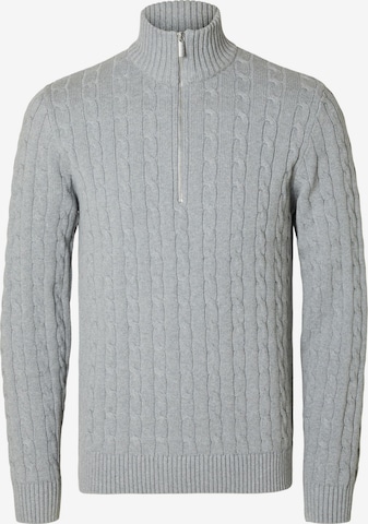 Pull-over SELECTED HOMME en gris : devant