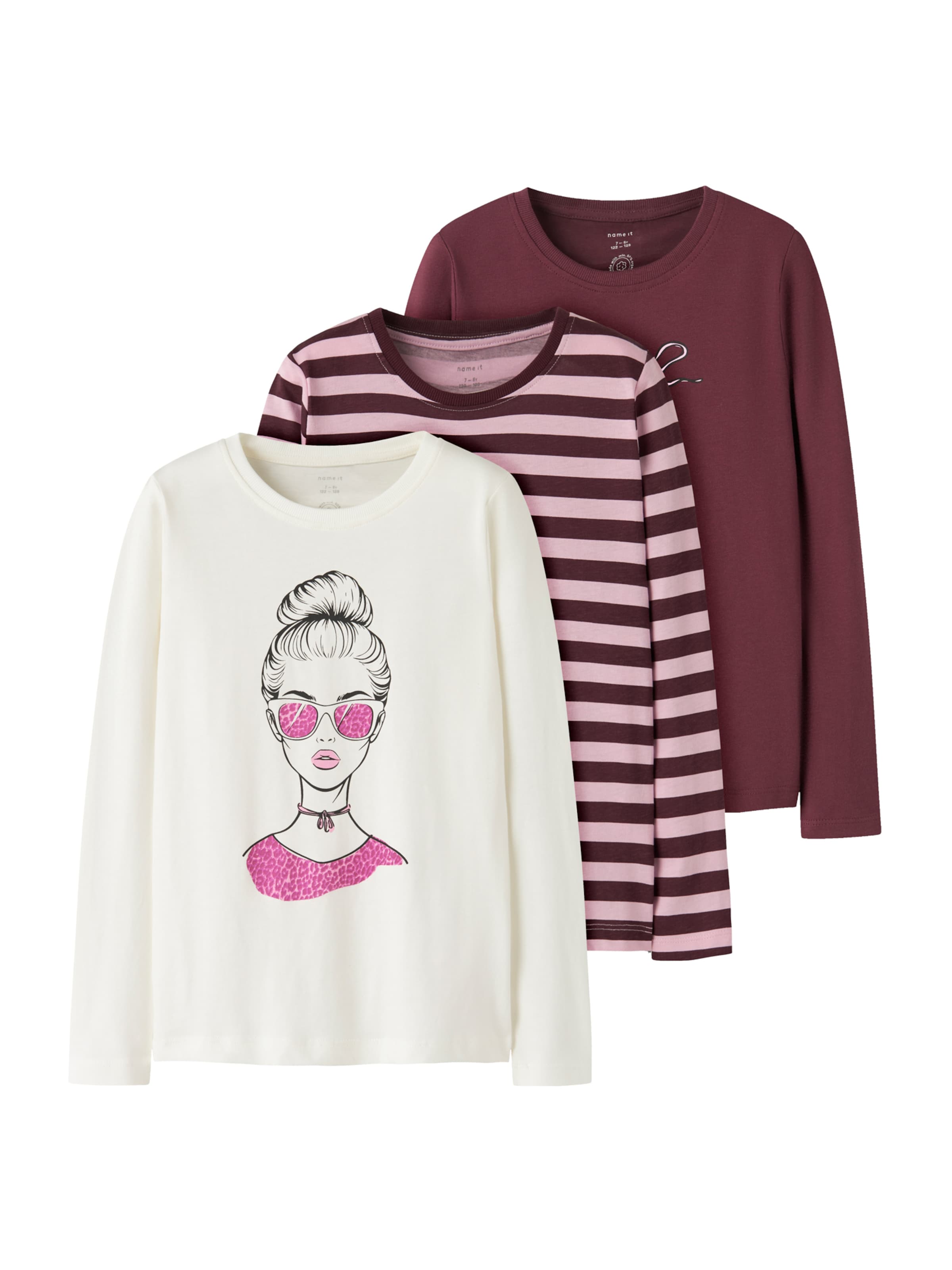 NAME IT Póló 'NKFNiana' - lila: elől