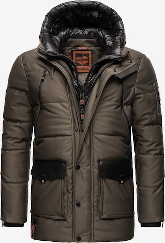 STONE HARBOUR Winter Jacket 'Mitjaa' in Grey: front