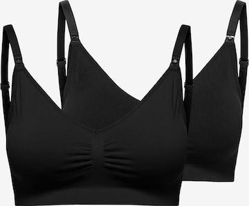 Only Maternity Bustier Imetysliivit 'OLMROSIE' värissä musta: etupuoli