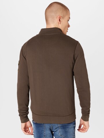 Petrol Industries Zip-Up Hoodie in Brown