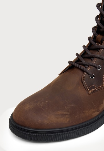 BOSS - Botas con cordones 'Ferling' en marrón: frente