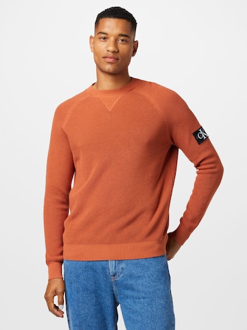 Calvin Klein Jeans Svetr – oranžová: přední strana