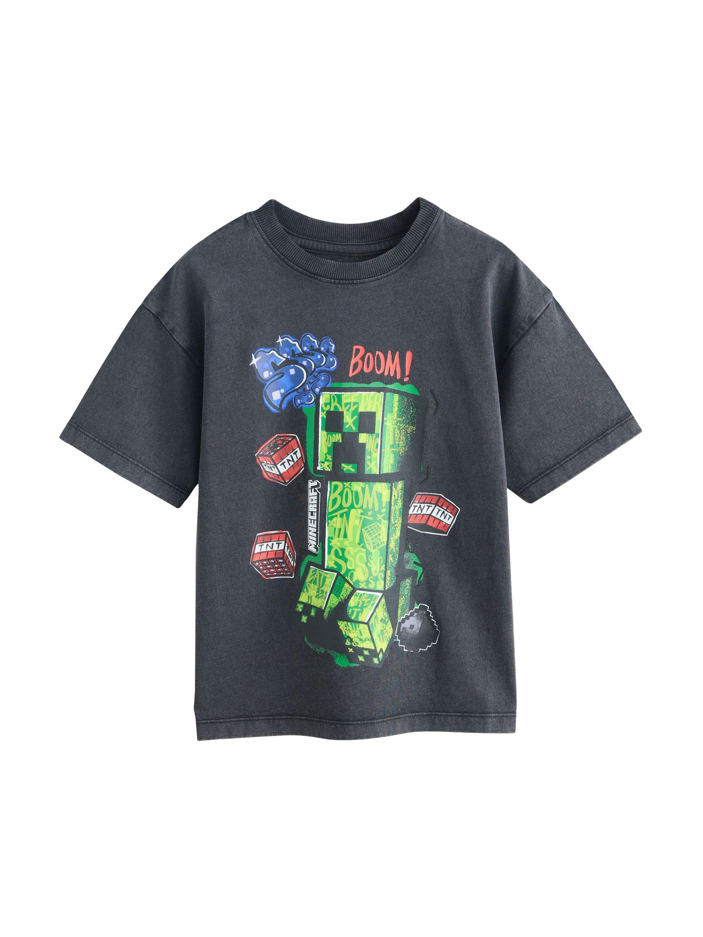 T-Shirt 'Minecraft' Next en gris : devant