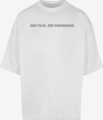 Merchcode T-Shirt 'New Year' in Weiß: predná strana