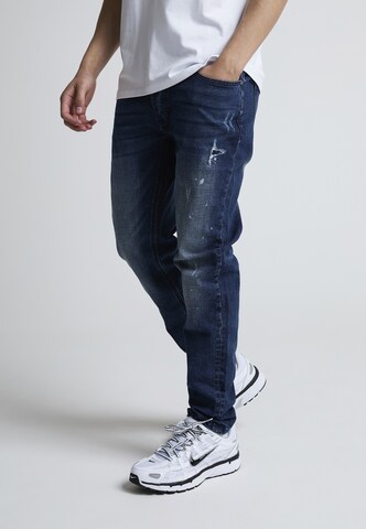 Alessandro Zavetti Slimfit Džíny – modrá: přední strana