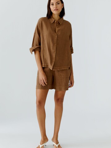 OUI Bluse in Braun