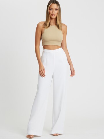 Tussah - Pierna ancha Pantalón 'Milly' en blanco