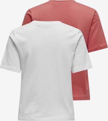 ONLY T-shirt i rosa