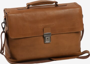 The Chesterfield Brand Document Bag 'Linz' in Brown: front