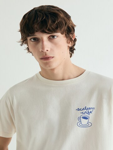 T-Shirt 'Cafe' Scalpers en beige