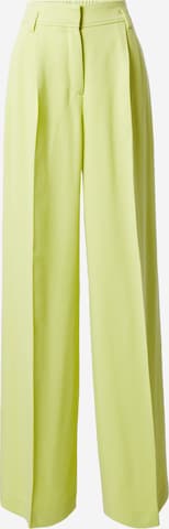 Riani Wide leg Pleat-front trousers in Yellow: front