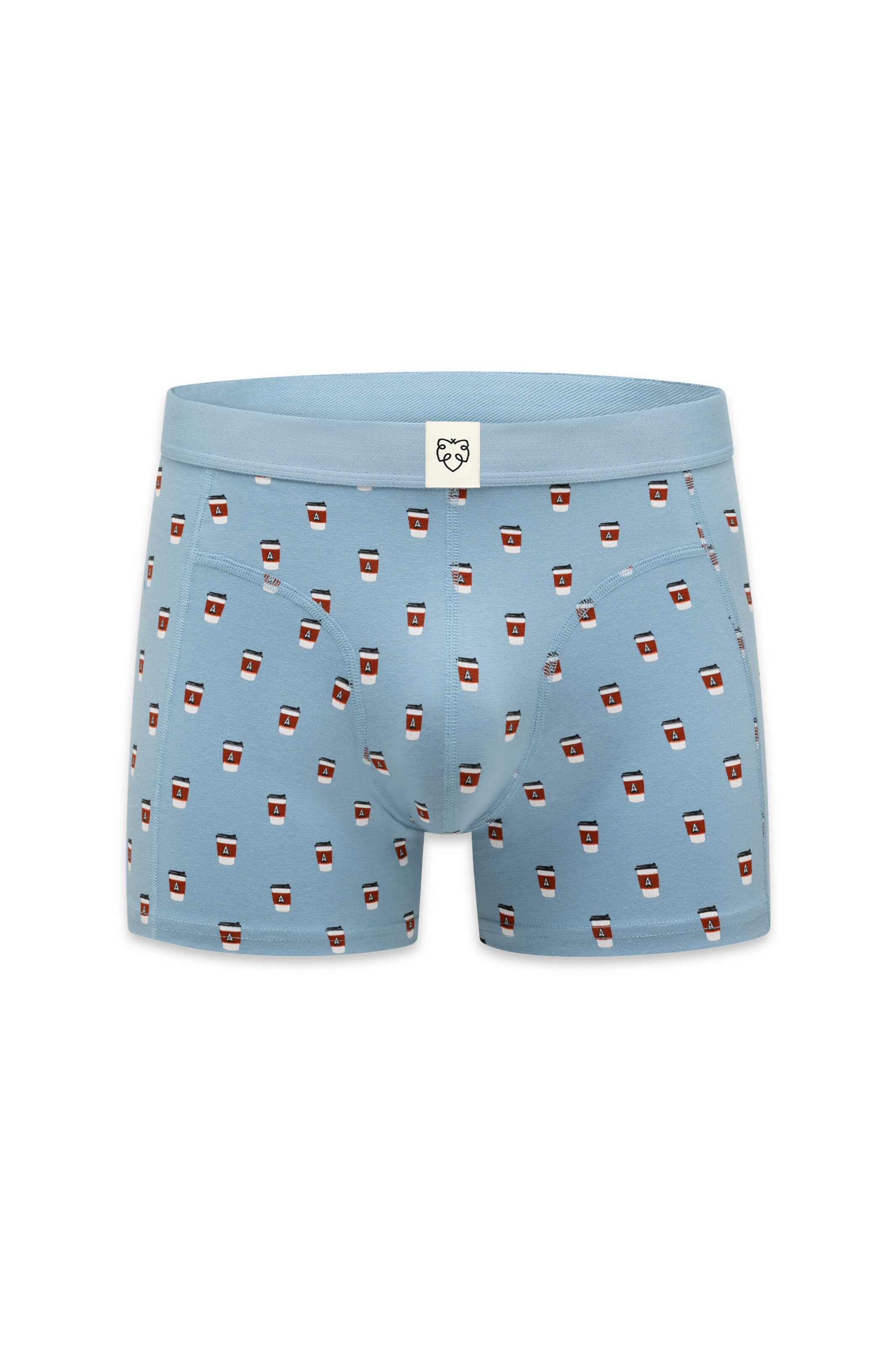 A-dam Boxershorts 'Take Away Coffee' in Blau: Vorderseite