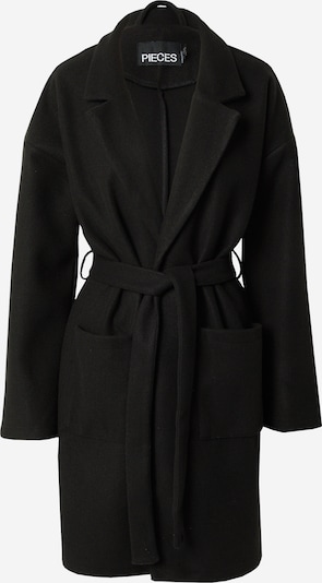 Demisezoninis paltas iš PIECES, spalva – juoda, Prekių apžvalga