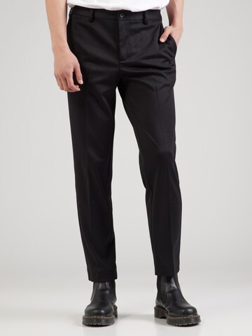 Coupe slim Pantalon à plis 'JPRJaxon' JACK & JONES en noir : devant