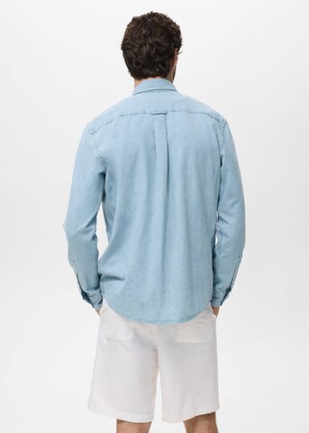 MANGO MAN Regular Fit Hemd 'Corinto' in Blau