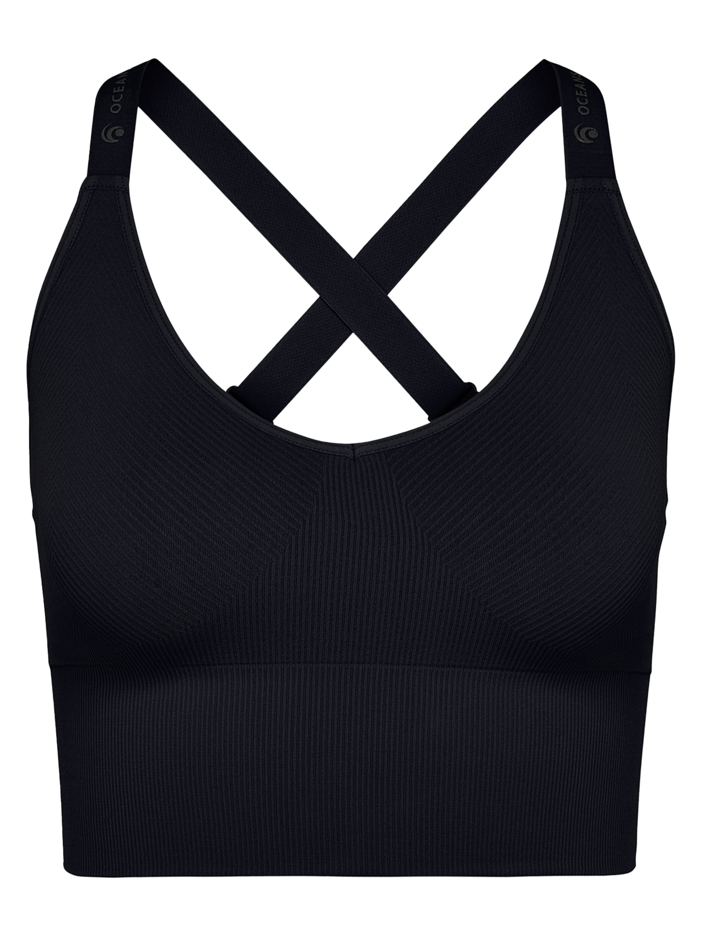 OCEANSAPART Sportovní top 'Athena' – černá: přední strana