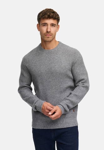 INDICODE JEANS Trui 'INPeace' in Grijs: voorkant