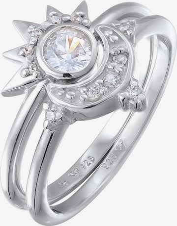 Bague 'Sonne und Mond' ELLI en argent : devant