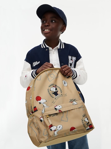 TOMMY HILFIGER Backpack 'PEANUTS' in Beige: front