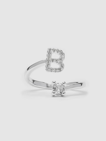Luxenter Ring 'Alphabet B'‌‌‌ in Silber: Vorderseite