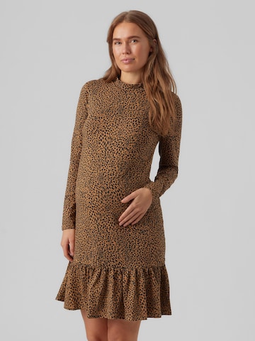 Robe 'Faith' MAMALICIOUS en marron : devant