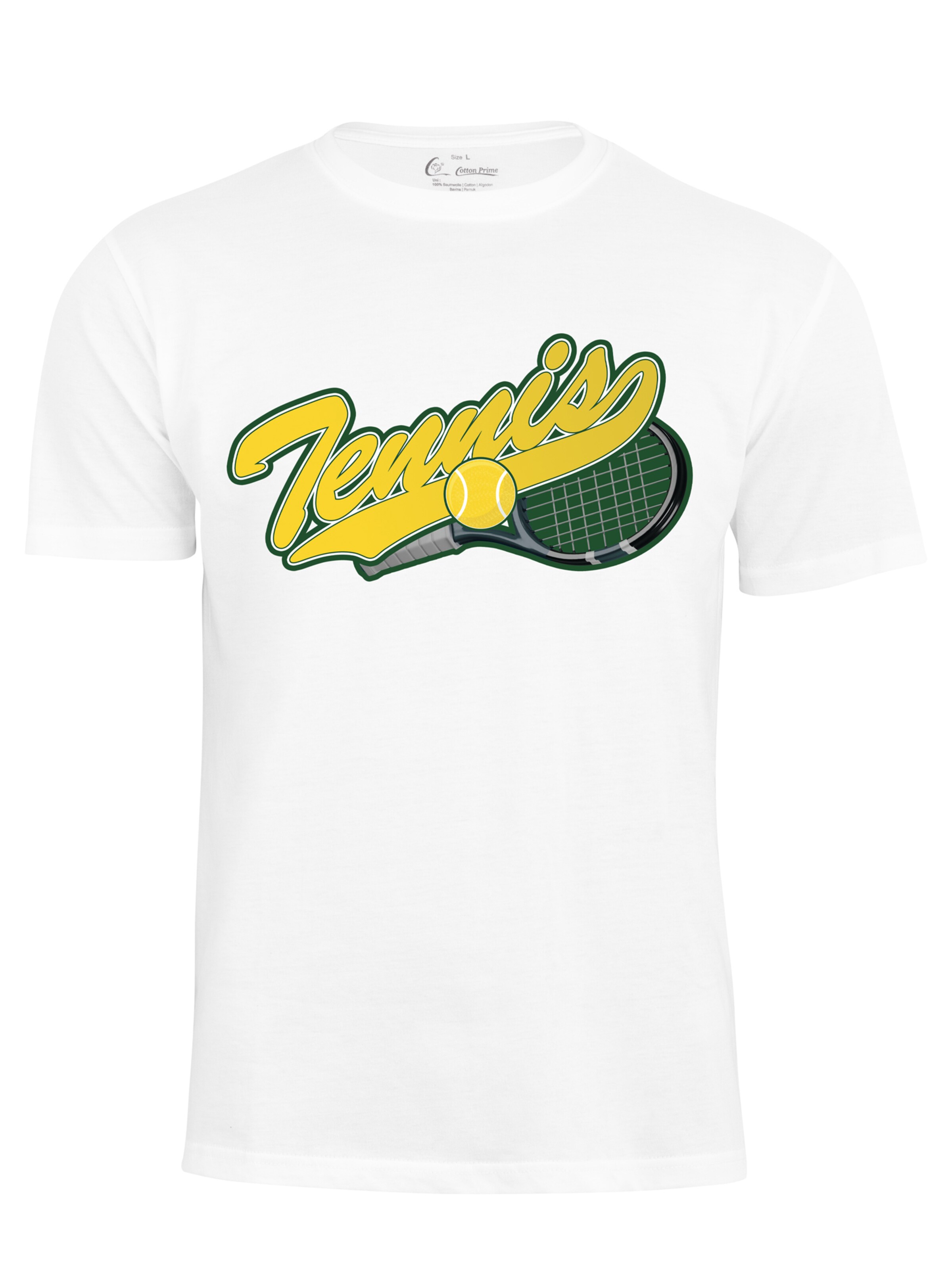 Cotton Prime - Camisa 'Tennis' em branco: frente