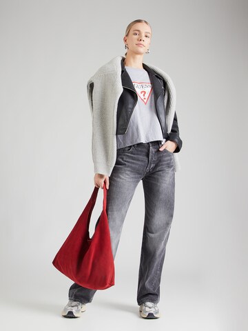 GUESS JEANS Тениска 'ICONIC' в сиво