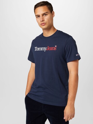 Tommy Jeans T-shirt i blå: framsida