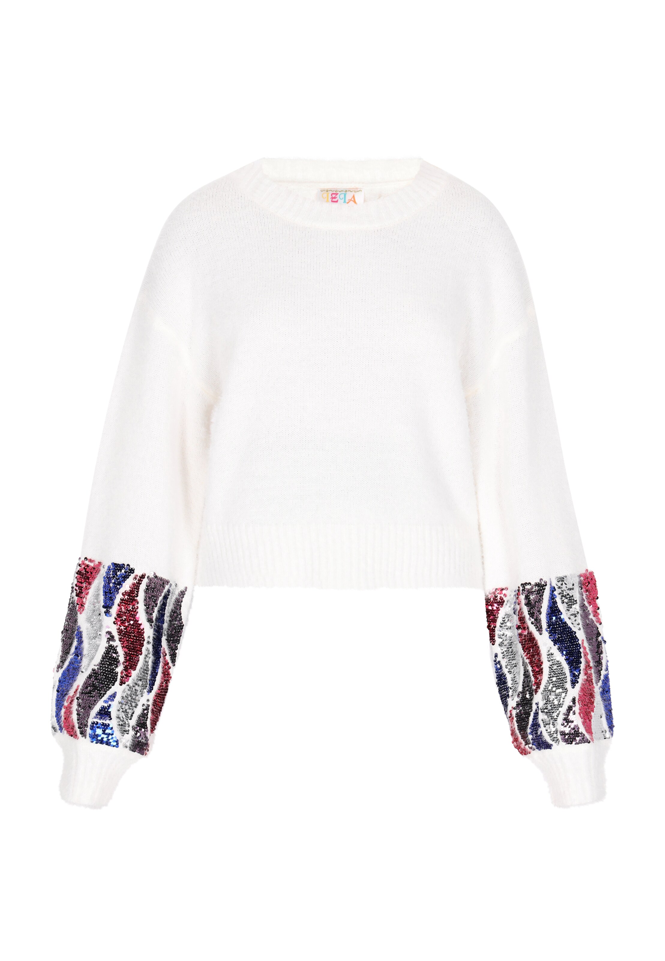 IZIA Trui in Wit: voorkant