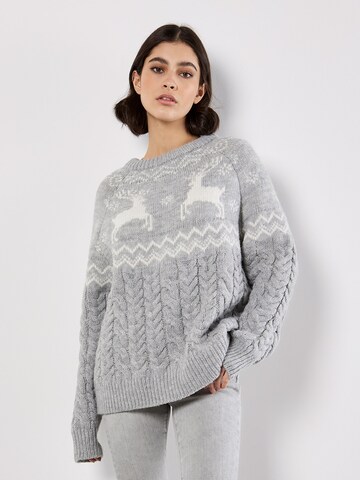 Pull-over ' ' Apricot en gris : devant