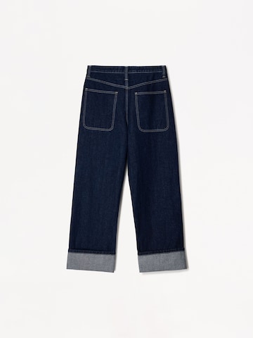 Bershka Lużny krój Jeansy w kolorze niebieski