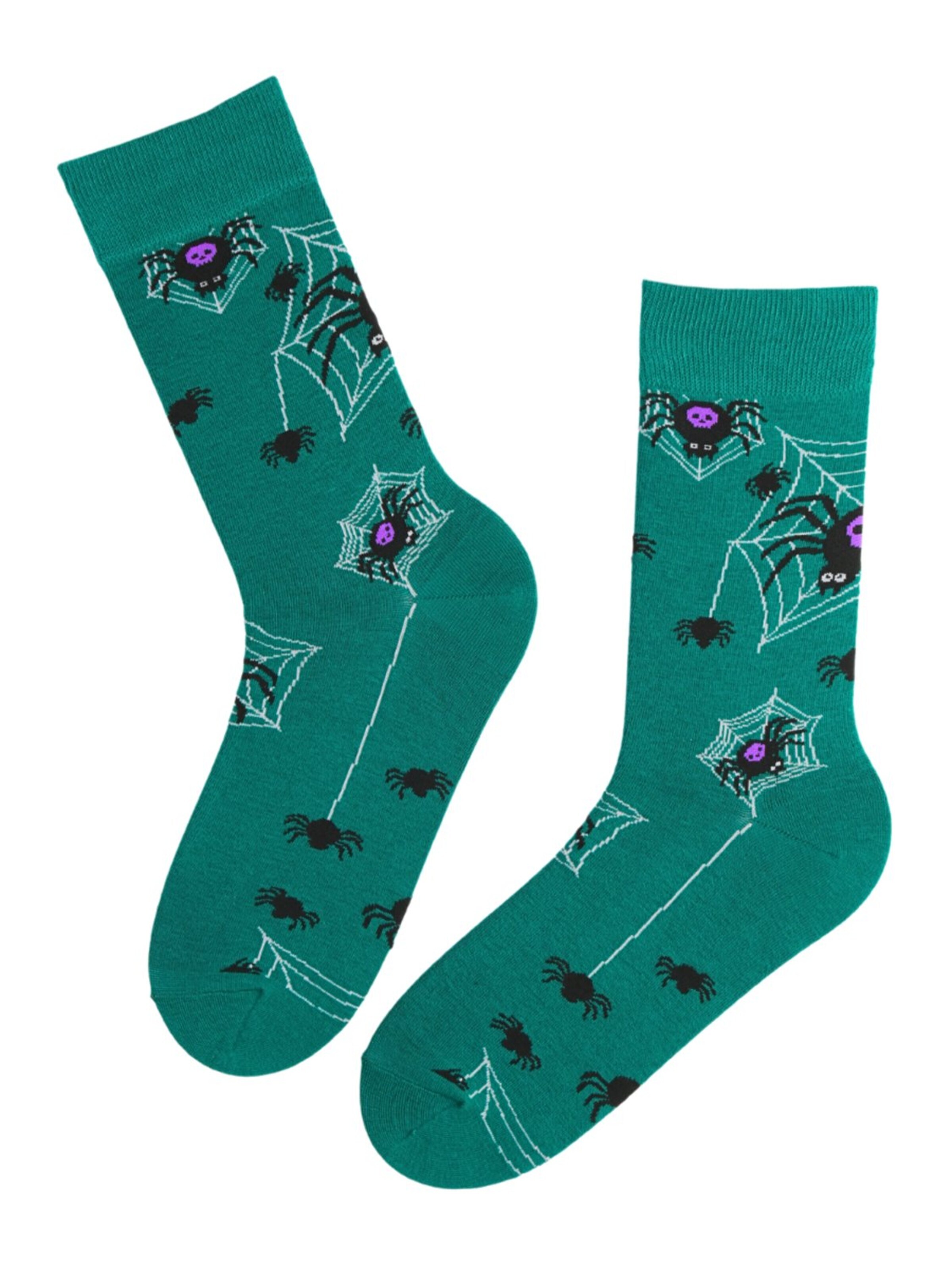 Sokisahtel Socken 'VOODOO Halloween socks with spiders'‌‌‌‌‌‌‌‌ in 36-40 in grün, Produktansicht