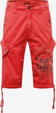 Pantaloni cu buzunare de la CAMP DAVID pe roșu: față
