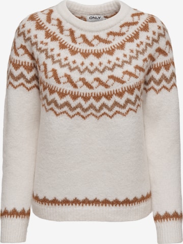 Pull-over 'ONLISLE' ONLY en blanc : devant