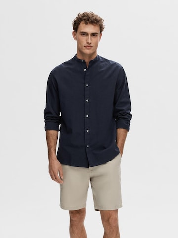 mėlyna SELECTED HOMME Standartinis modelis Marškiniai: priekis