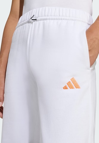 Effilé Pantalon de sport ADIDAS SPORTSWEAR en blanc