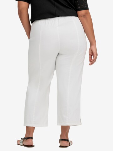 SHEEGO Wide leg Pleat-Front Pants in White