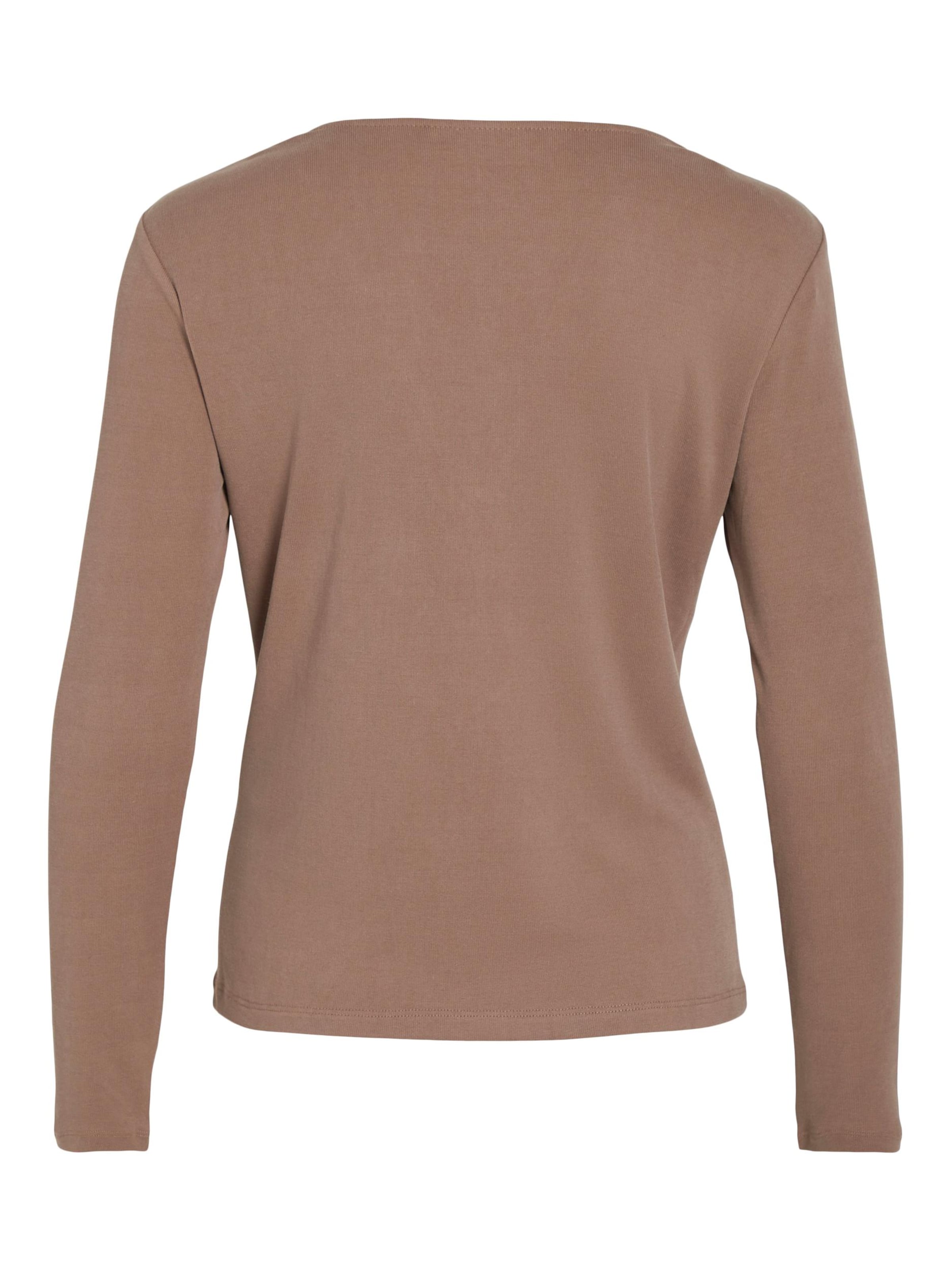 VILA Тениска в кафяво