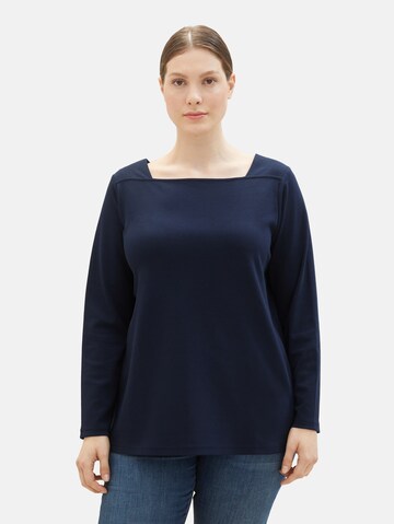 Tom Tailor Women + T-shirt i blå: framsida