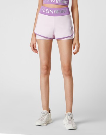 regular Pantaloni di Plein Sport in lilla: frontale
