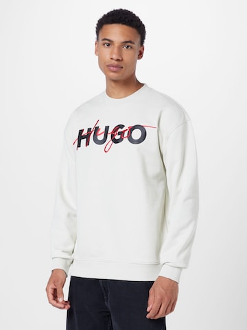 HUGO - Sweatshirt 'Droyko' em verde: frente