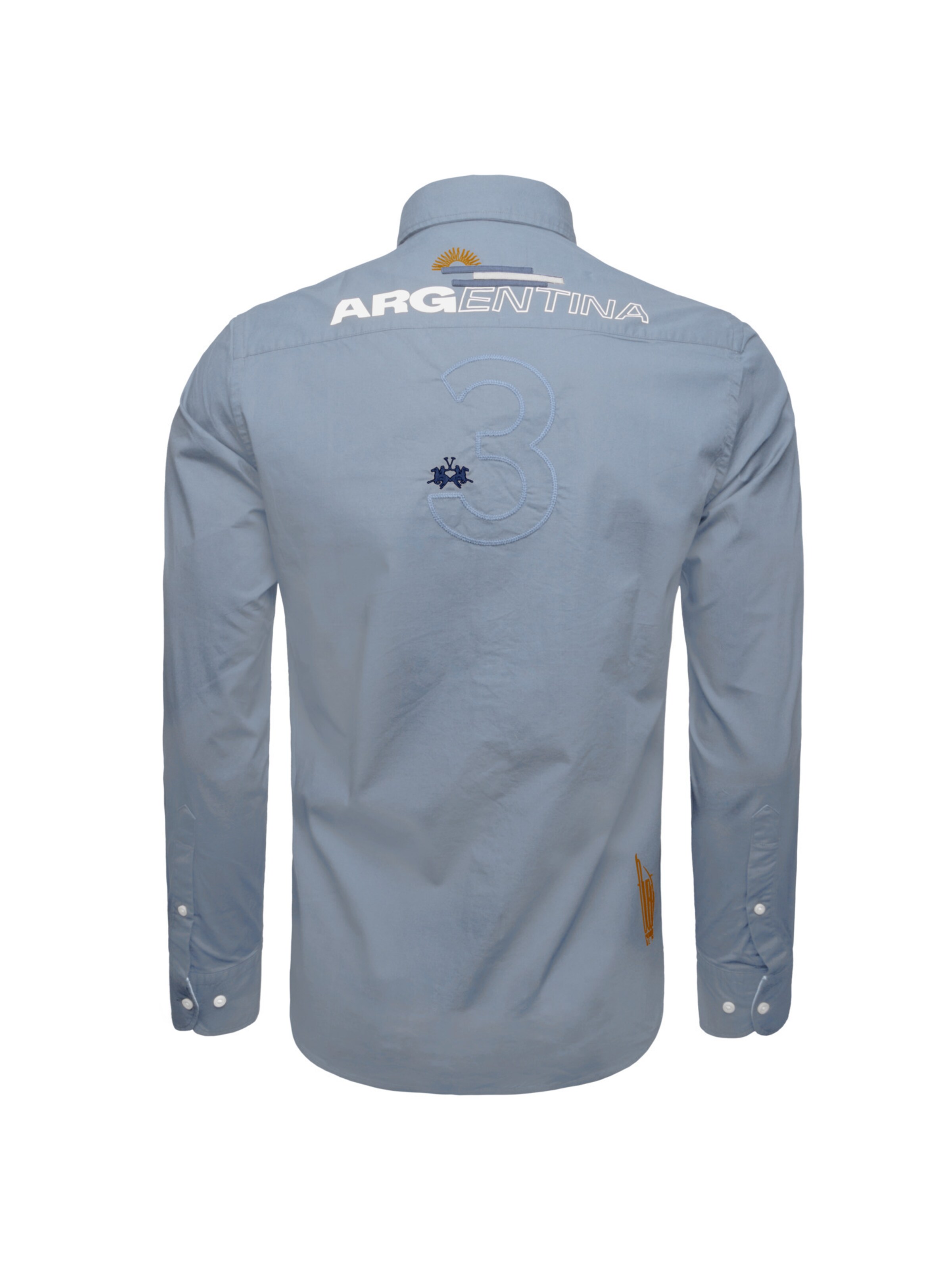 La Martina - Comfort Fit Camisa 'MAC601' em azul