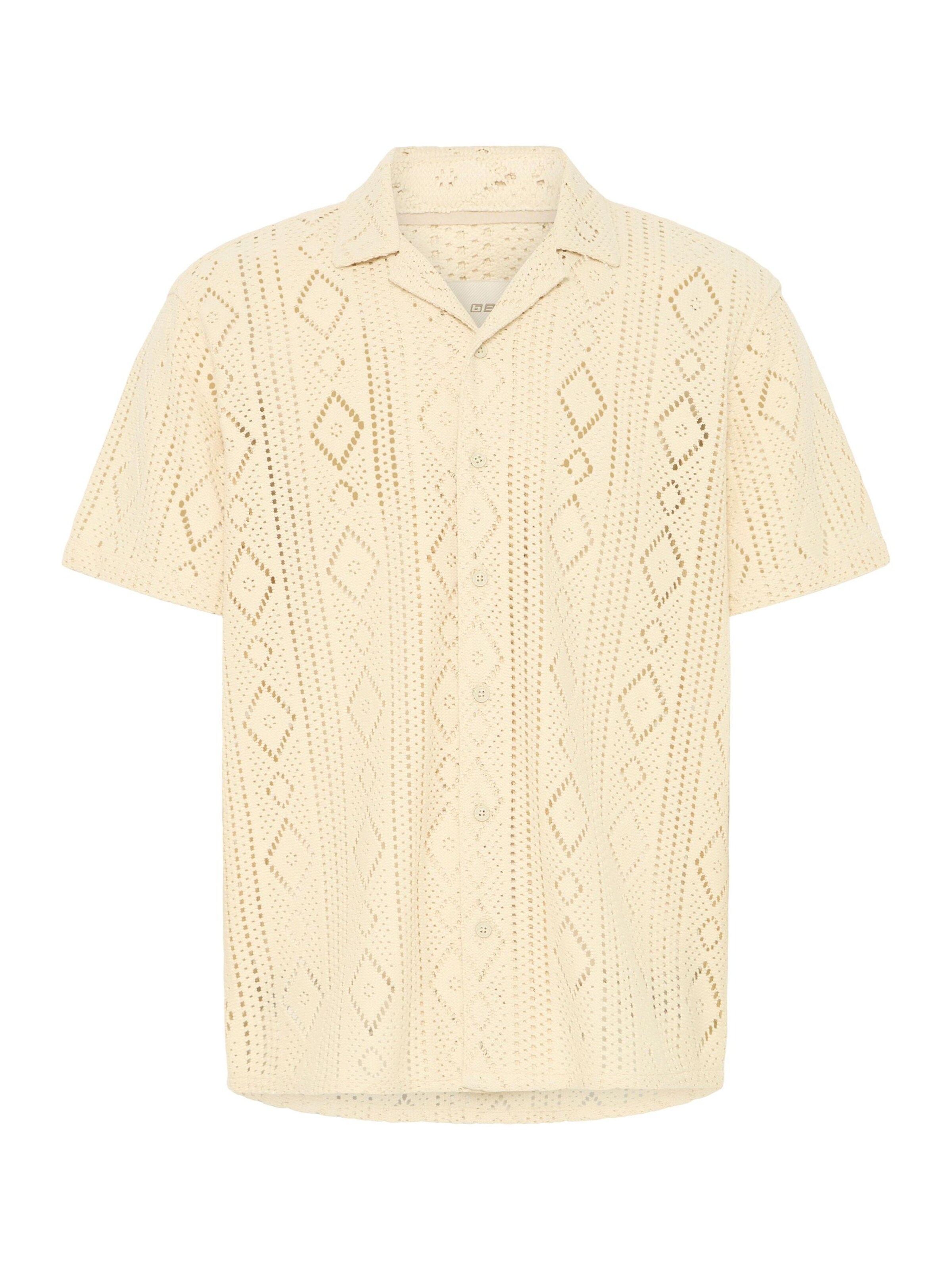 BLEND Regular fit Button Up Shirt 'BHAkon' in Beige: front